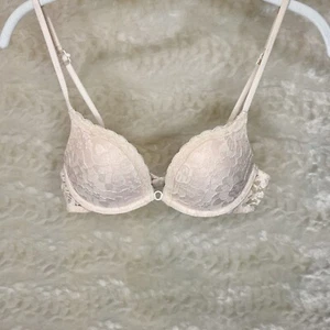 Aerie 32B Beige Lace Charley Push-Up Bra - Picture 1 of 8