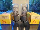 POPE 6SQ7GT PAIR OF NEW OLD STOCK IN BOX CLEAR GLASS 1950'S VINTAGE VALVES TUBES