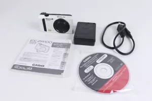 Casio EXILIM EX-ZR100 compact digital camera white English language Working - Picture 1 of 8