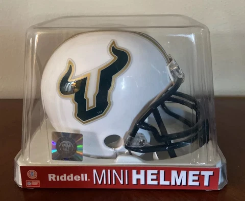 SOUTH FLORIDA BULLS ALTERNATE RIDDELL NCAA COLLEGE FOOTBALL MINI HELMET NEW Cover