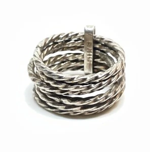 925 STERLING SILVER MULTI SHANK BAND RING SIZE 4 - Picture 1 of 6