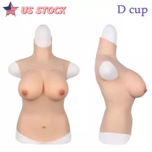 US Stock D Cup Silikon Brustformen Halbkörper Anzug Crossdresser Transgender - Bild 1 von 12