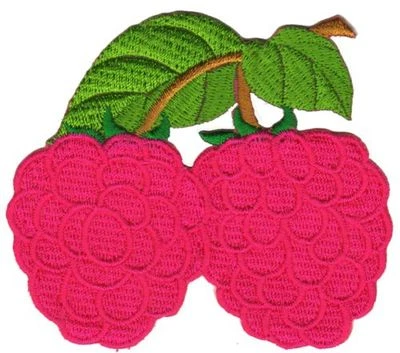 BP BRAUNERT PATCHES bc39★Himbeere Rosa Aufnäher zum aufbügeln Bügelbild Bügelflicken Patch 8 x 7 cm