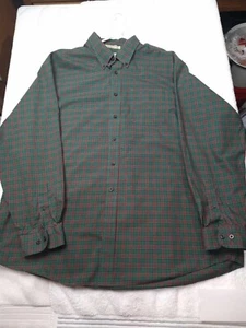 LL BEAN -KNITTERARM -GRÜN KARIERT- BUTTON DOWN LANGARM HEMD- GR. XXL - Bild 1 von 18