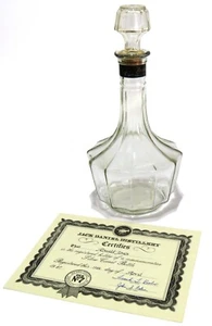 Vintage Jack Daniels Distillery Silver Cornet Commemorative Bottle, Certificate - Picture 1 of 9