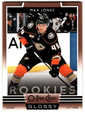 2019-20 O-Pee-Chee Glossy Copper Max Jones Rookie #R-4 Anaheim Ducks - Image 1 of 2