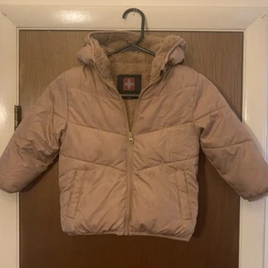 Cappotto con cappuccio pelliccia marrone Swiss Tech bambino taglia 3T - Foto 1 di 6