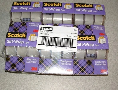 18 rollos de cinta de regalo escocesa 0,75 x 300 pulgadas - 3M 6 paquetes de 3 Foto 1 de 3