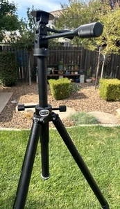 70” inch Tiltall Black Aluminum Professional Pan/Tilt Tripod w/ Case - Picture 1 of 6