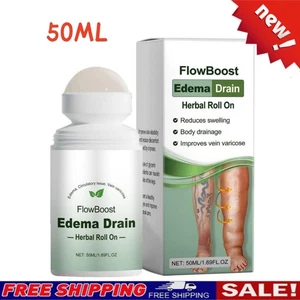 FlowBoost Edema Drain Herbal Roll on Reduces Swelling, Leg Care Rollerball 1x - Picture 1 of 13