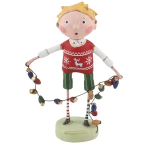 Lori Mitchell Todo Iluminado Niños Luces Navidad Estatuilla Arte Popular Decoración - Imagen 1 de 4