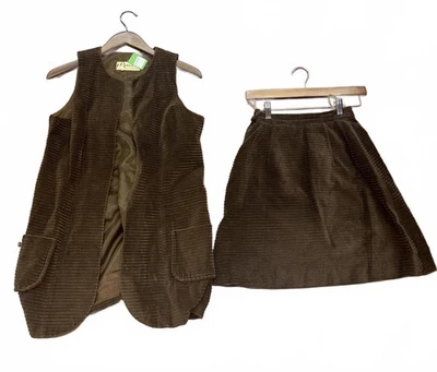 Auténtico chaleco y falda de pana vintage años 60!  Foto 1 de 4