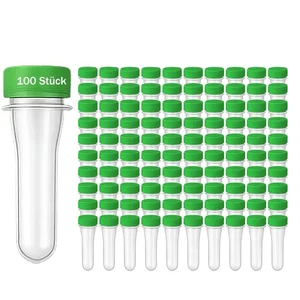 BURI 100x Petlinge mit grünem Deckel 9, 12, 13,5 cm Geocaching Versteck Behälter - Bild 1 von 9