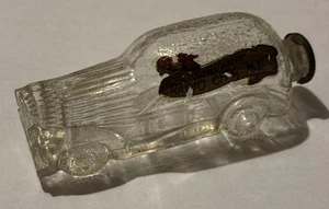 Antiker Dr. J.S. Co. Radio City New York Souvenir Glas Auto Flasche mit Metallverschluss - Bild 1 von 7