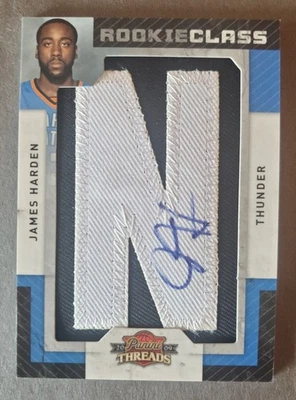 2009 Panini Threads James Harden #103 RC Rookie Class Patch Auto Signed /660 - Image 1 of 3