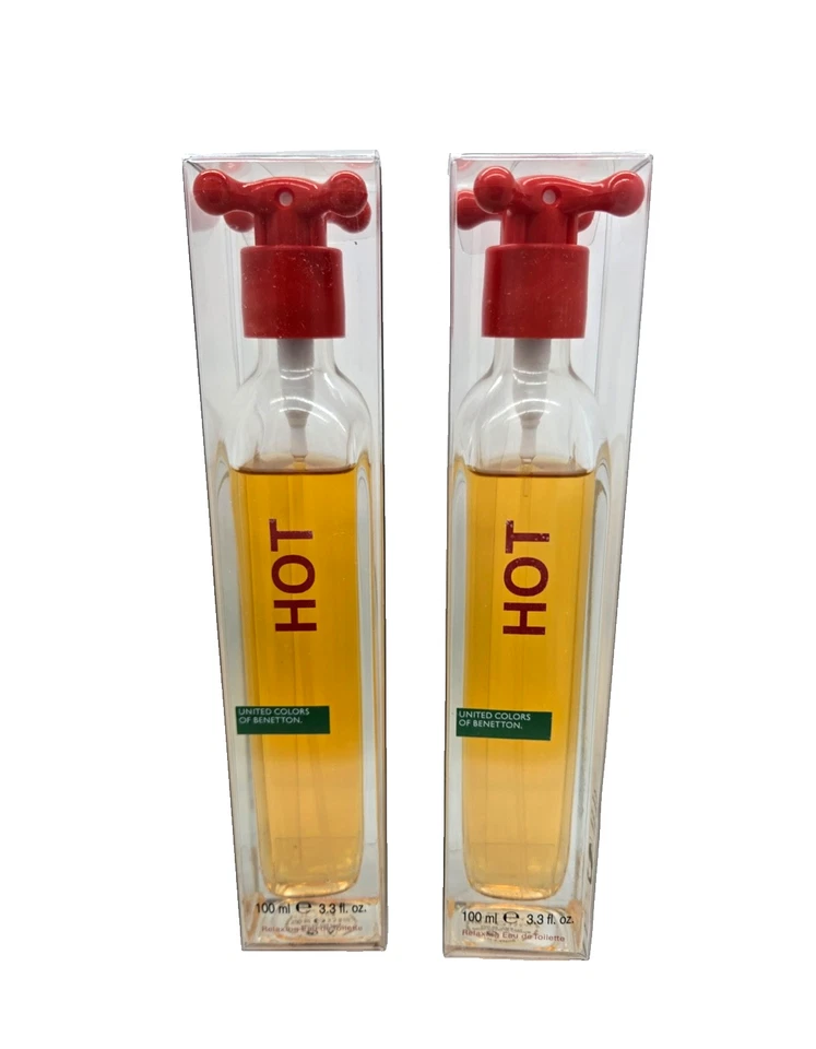 Hot by United Colors of Benetton 3.3oz EDT Women's NEW IN BOX *2PC PACK* - Image 1 of 1