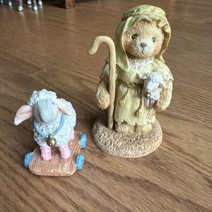 Cherished Teddies Sammy & Lamby VTG 1992 Enesco Lambs In My Care/Ewe Friends - Picture 1 of 10