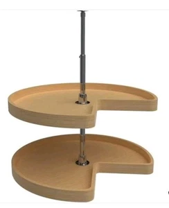 Rev-A-Shelf 28" Lazy Susan Kidney-Shaped 2-Shelf Kitchen Cabinet, 4WLS472-28-52 - Picture 1 of 4