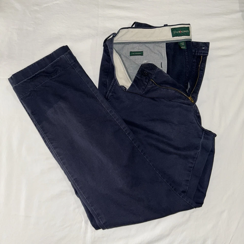J.Crew Oarsmen Classic Chino Retro Pants – Men’s Size 32x32 — Navy - Image 1 of 4