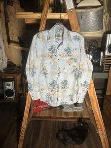 Vtg 1970s Rockabilly Pearl Snap Urban Cowboy Rockabilly Shirt XS USA MADE NICE!! - Picture 1 of 9
