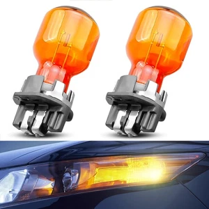 2Pcs Orange PWY24W For Audi Chrysler Ford Volvo VW Turn Signal Light Bulbs Lamps - Picture 1 of 6