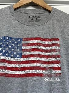 Columbia Sportswear Patriotic USA Flag T-Shirt, Heather Gray - Gr. XXL *SCHÖN* - Bild 1 von 6