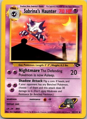 Sabrina's Haunter 055/132 Gym Challenge Uncommon LP - Image 1 of 2