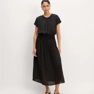 Abito nero midi Everlane nuovo con etichetta The Gathered taglia XXS - Foto 1 di 14