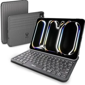 PAUL B Keyboard Case for New iPad pro 11 inch 2024, iPad Pro M4(5th Gen) Smart - Picture 1 of 8