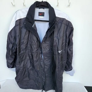 Vintage 90s Nike Swoosh Retro Full Zip Nylon Jacket - Picture 1 of 8