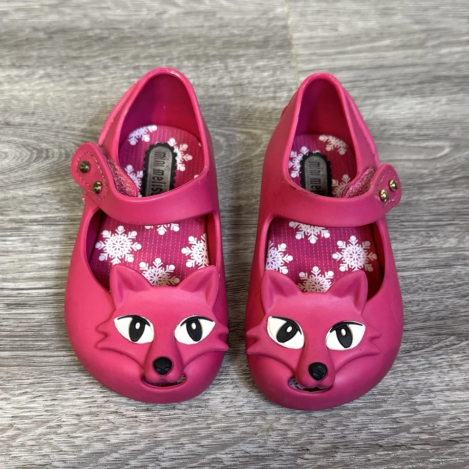 Mini Melissa Ultragirl Flats Mary Jane Shoes Toddler Girls Size 5 Pink Fox - Image 1 of 4