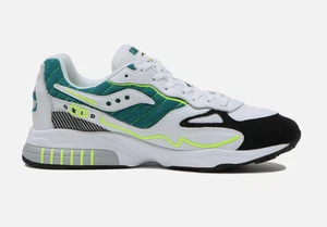 Saucony Men's 8.5 M (Women's 10) 3D Grid™ Hurricane Sneakers in White/Green - Picture 1 of 8