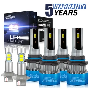 For 1990-2000 GMC K2500 6500K LED Headlight High Low Beam + Fog Lights Bulbs - Picture 1 of 16