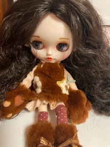 Takara 12" Neo Blythe Muñeca Desnuda Cabello Marrón Oscuro Maquillaje de Dientes de Conejo Cuerpo Articular - Imagen 1 de 2