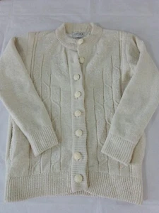 Ladies Cardigan Jeevika Size S/M Long Sleeve Button Up Embroidered Beige 12401 - Picture 1 of 12