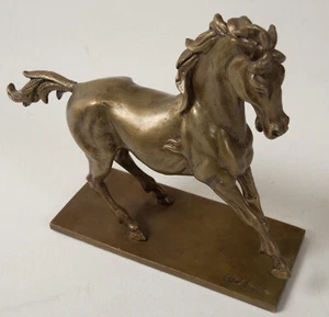 Bronze Prancing Horse Statue (H4R) Signed Art (JSF6) Sculpture - Picture 1 of 9