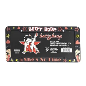 1PC Betty Boop License Plate Frame Plastic Universal Fit 12.5" x 6.5" - Picture 1 of 1