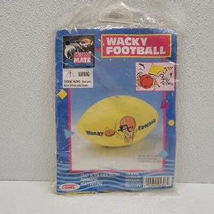 Vintage Swim Mate Wacky Football Fishel Yellow Inflatable Pool Toy - New NOS! - Picture 1 of 8