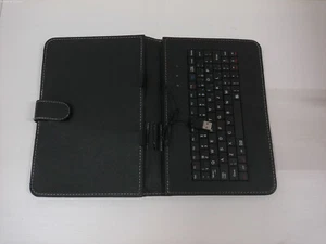 Universal 7in Black PU Leather USB Keyboard Case For SVP Tablet - Picture 1 of 10