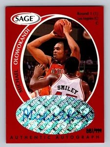 Michael Olowokandi 1998 SAGE Auténtico Novato Automático/999 #A37 Pacific Tigers - Imagen 1 de 2