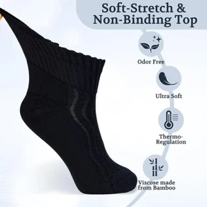 2-pack Seamless Comfort Diabetic Ankle Socks Size 10-13 - Picture 1 of 8
