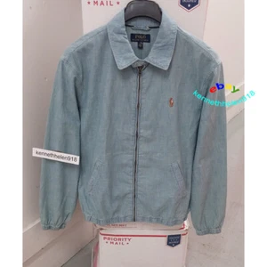 POLO RALPH LAUREN BAYPORT WINDBREAKER JACKE CHAMBRAY BLAU HERREN GRÖSSE MEDIUM - Bild 1 von 14