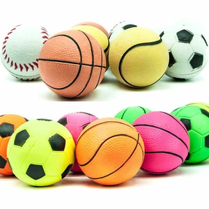 6 cm heller Sportgummischwamm HOHER HÜPF schwimmende Hundebälle Spielzeug für Langeweile - Bild 1 von 5