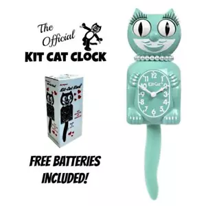 OCEAN WAVES DAMEN KIT KATZ KATZENUHR 15,5" grün kostenloser Akku HERGESTELLT IN DEN USA Kit-Katze Klock - Bild 1 von 5
