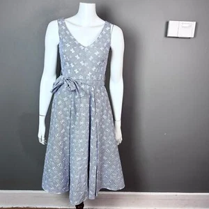 Sandro Ferrone dress IT 40 US small 4 Italy pinstripe seersucker old money maxi - Picture 1 of 16