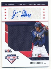 2019 USA BB Stars/Stripes Silhouettes Signatures Jerseys #102 Josh Shuler/199