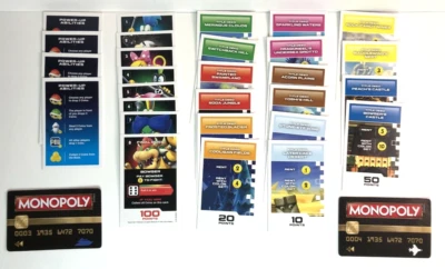 Cartões de substituição de chefe, escritura e lembrete Monopoly Gamer Nintendo - Ótimo estado - Imagem 1 de 4