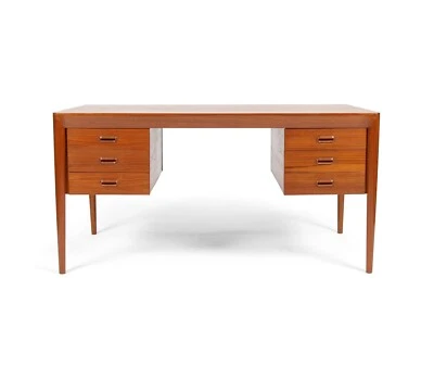 Mesa de teca com armário de bar por Erik Riisager Hansen para Haslev Mobelsnedkeri MCM - Imagem 1 de 4