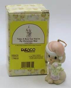 Vintage Precious Moments "Take a Bow Cuz You're My Christmas Star" Ornament 1994 - Imagen 1 de 12