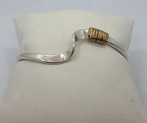 12k GOLD GF Sterling Silber Armreif Armband 5 Zoll 925 - Bild 1 von 11